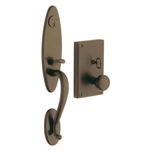 Baldwin 6549040RENT 6549.RENT Williamsburg Right Hand Single Cylinder Mortise Handleset Trim Set Satin Brass