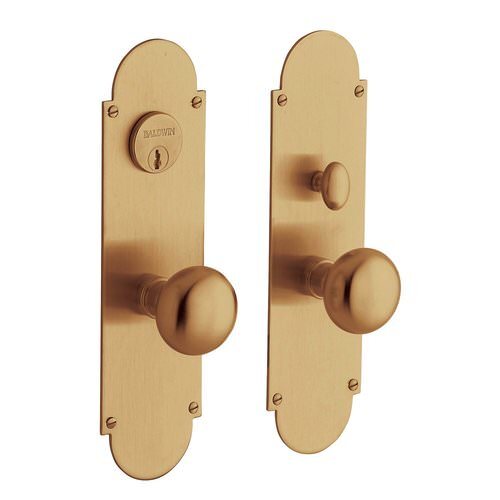 Baldwin 6555033ENTR vintage brass handleset trim pack