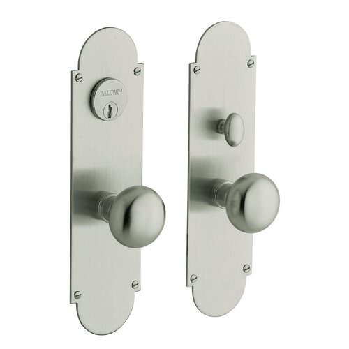 Baldwin 6555150ENTR satin nickel handleset trim pack
