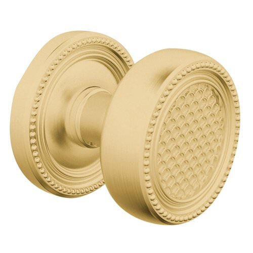Baldwin K004060MR satin brass and brown dummy door knob