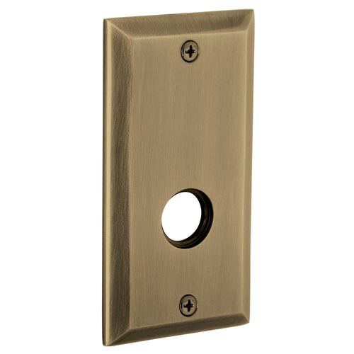 Baldwin R034190PV R034.PV Pair of 5.25" Height Square Privacy Rosettes Satin Black