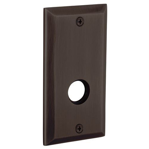 Baldwin R034060IDM R034.IDM Individual 5.25" Height Square Dummy Rosette Satin Brass and Brown