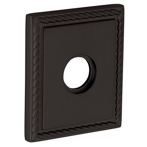 Baldwin R036031PS R036.PS Pair of 3.225" Height Square Rope Passage Rosettes Non Lacquered Brass