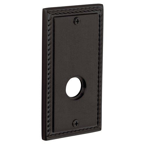 Baldwin R037402IDM R037.IDM Individual 5.25" Height Square Rope Dummy Rosette Distressed Oil Rubbed Bronze