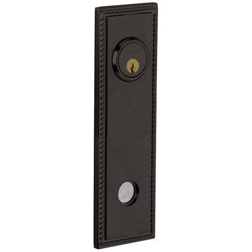 Baldwin R038402IDM R038.IDM Individual 9.4" Height Square Rope Dummy Rosette Distressed Oil Rubbed Bronze
