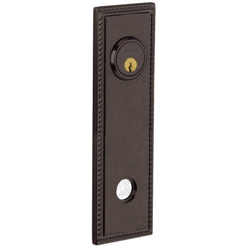 Baldwin R038412RPV R038.RPV Individual 9.4" Height Square Rope Right Hand Privacy Rosette Distressed Venetian Bronze