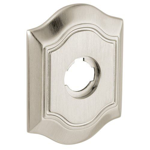 Baldwin R040055LPV R040.LPV Individual 5.8" Height Oval Left Hand Privacy Rosette Lifetime Polished Nickel