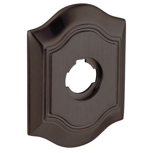 Baldwin R040060LPV R040.LPV Individual 5.8" Height Oval Left Hand Privacy Rosette Satin Brass and Brown