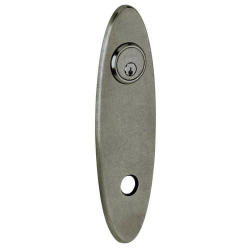 Baldwin R041452RPV R041.RPV Individual 10.75" Height Oval Right Hand Privacy Rosette Distressed Antique Nickel
