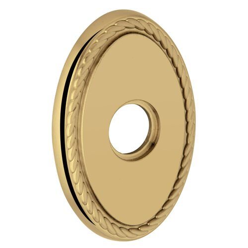 Baldwin R042003FD R042.FD Pair of 3.8" Height Oval Rope Dummy Rosettes Lifetime Polished Brass