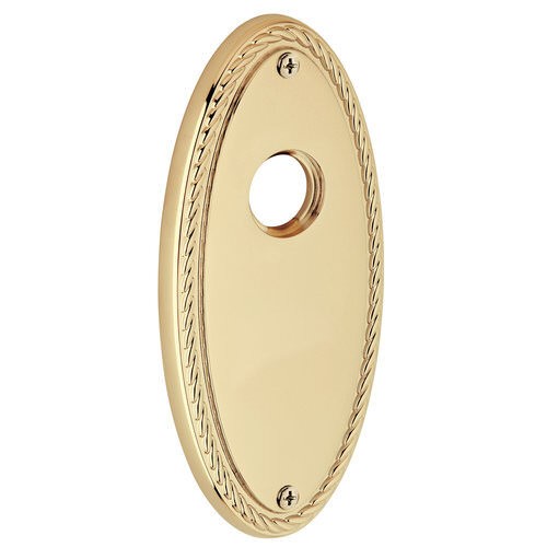 Baldwin R043034IPS R043.IPS Individual 5.8" Height Oval Rope Passage Rosette Lacquered Vintage Brass