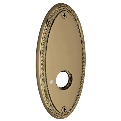Baldwin R043190IPS R043.IPS Individual 5.8" Height Oval Rope Passage Rosette Satin Black
