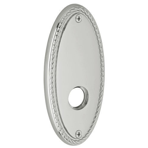 Baldwin R043040IPS R043.IPS Individual 5.8" Height Oval Rope Passage Rosette Satin Brass