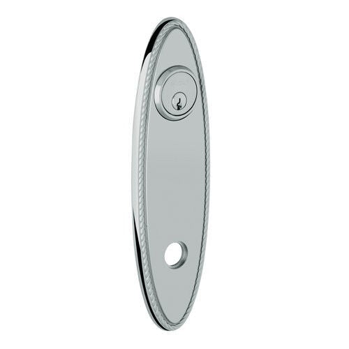 Baldwin R044102RPV R044.RPV Individual 10.75" Height Oval Rope Right Hand Privacy Rosette Oil Rubbed Bronze
