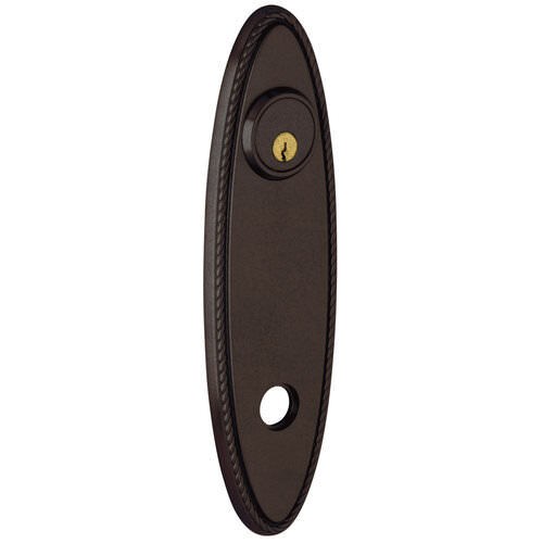 Baldwin R044412IPS R044.IPS Individual 10.75" Height Oval Rope Passage Rosette Distressed Venetian Bronze