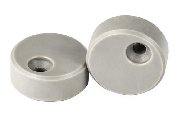 Sure-Loc Hardware BARN-JB 15 barn door track anti-jump block in satin nickel, additional view