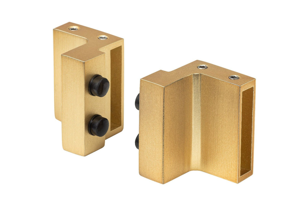 Sure-Loc BARN-STOP SB satin brass barn door track stop
