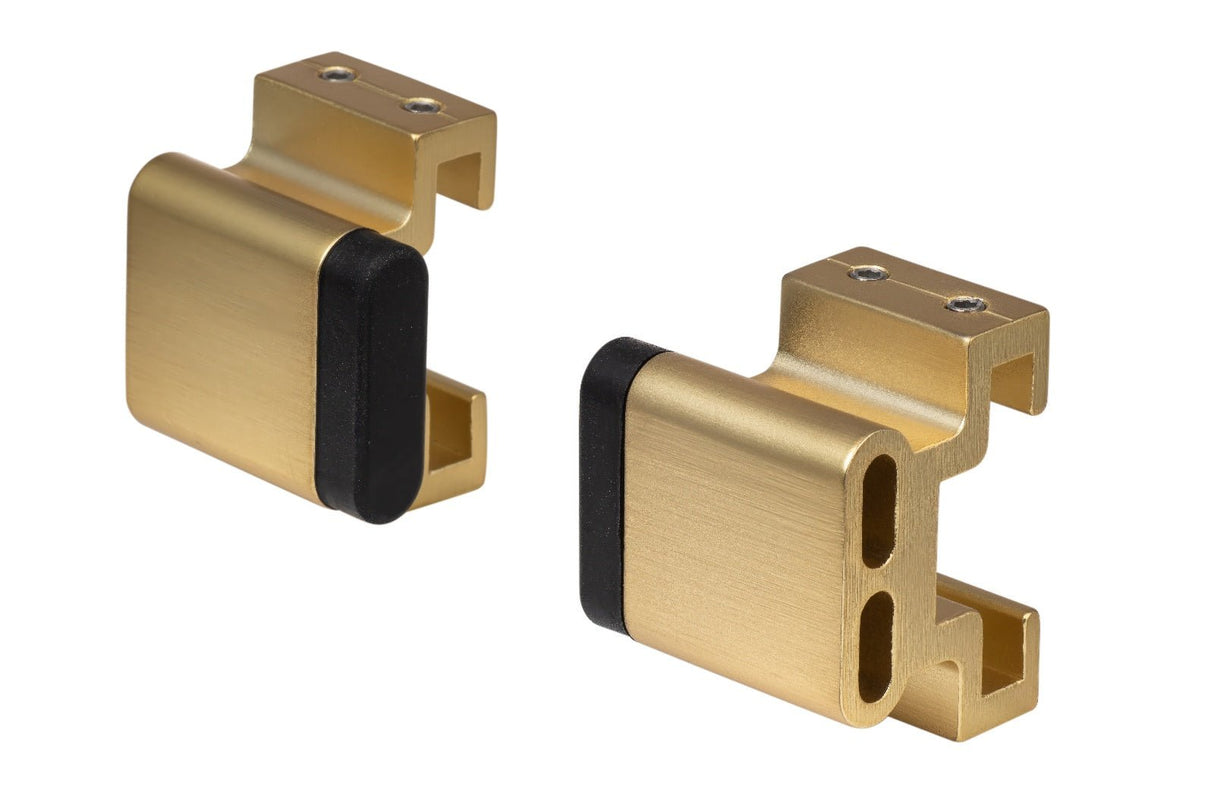 Sure-Loc BARN-STOP2 SB satin brass barn door track stop