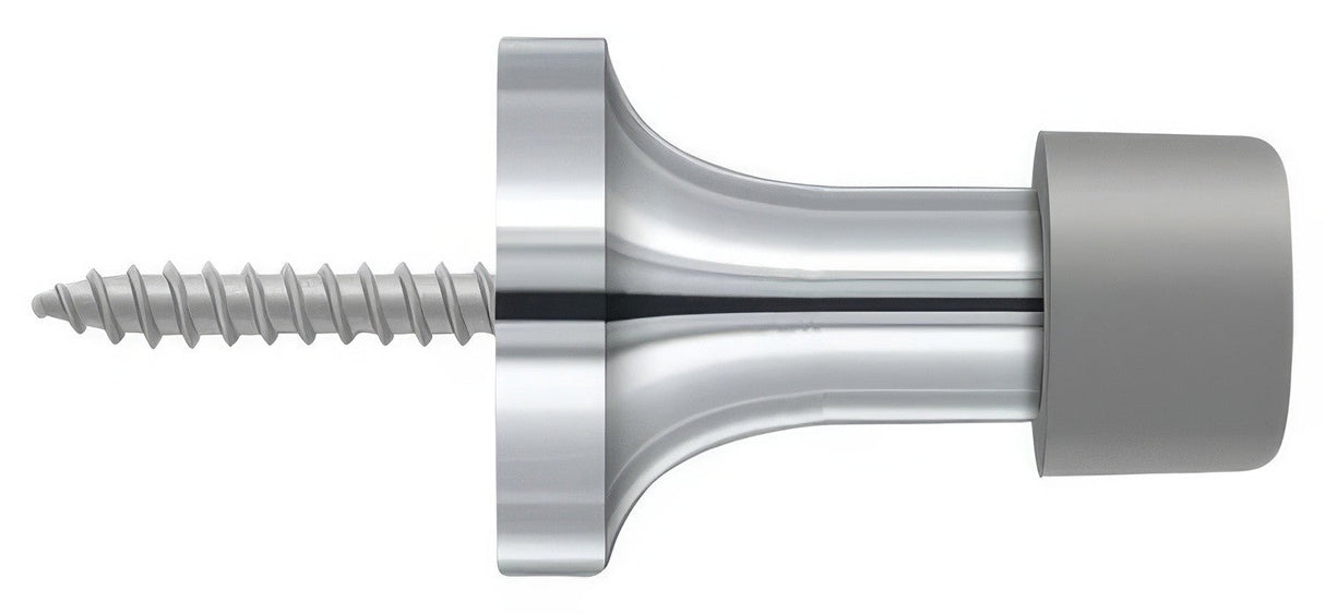 Deltana BDS125U26 polished chrome baseboard door stop