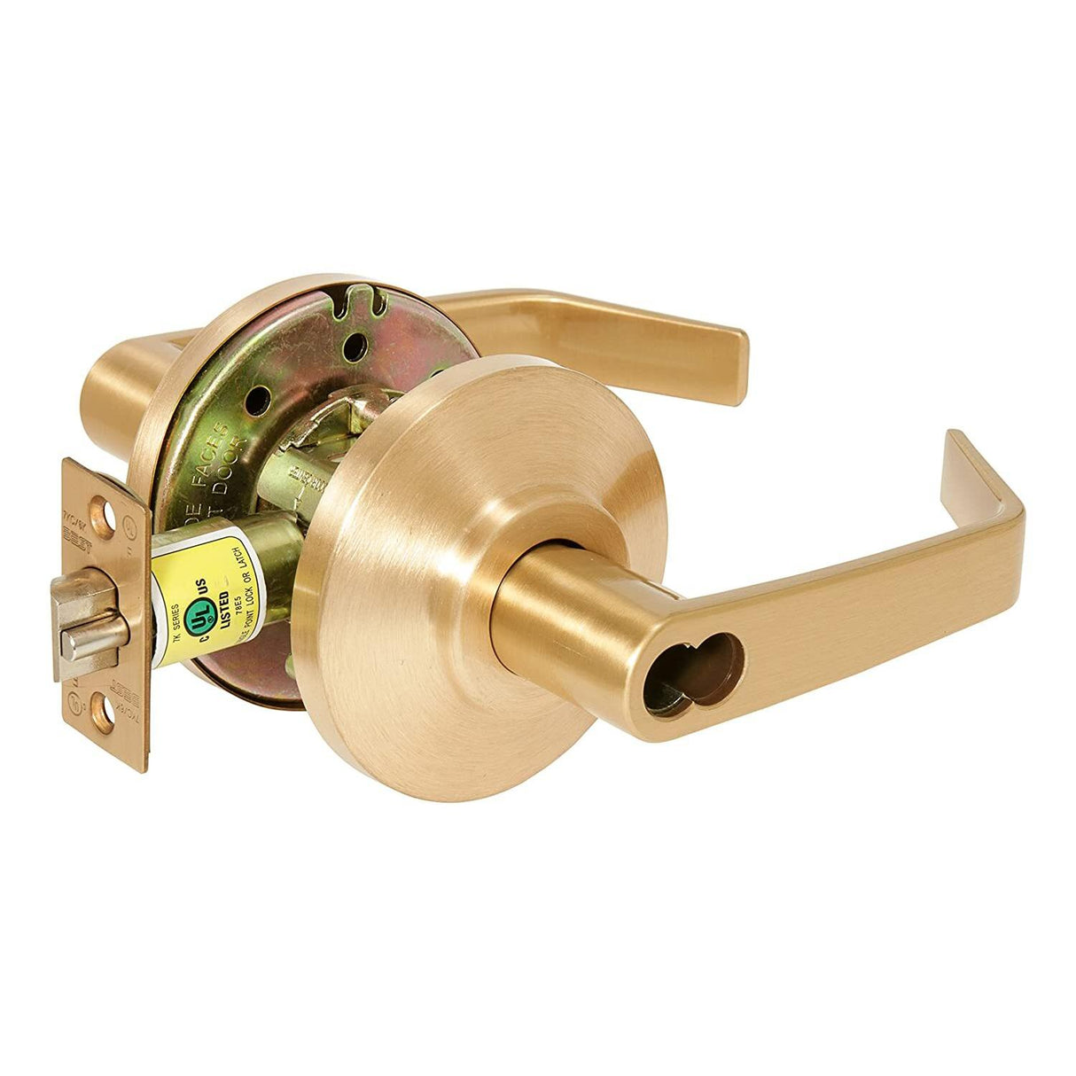 Best Access 7KC37AB15DS3612 7KC37 7K Series 2-3/4" Backset 7 Pin Entry 15 Lever and D Rose ANSI Strike Less Core Satin Bronze