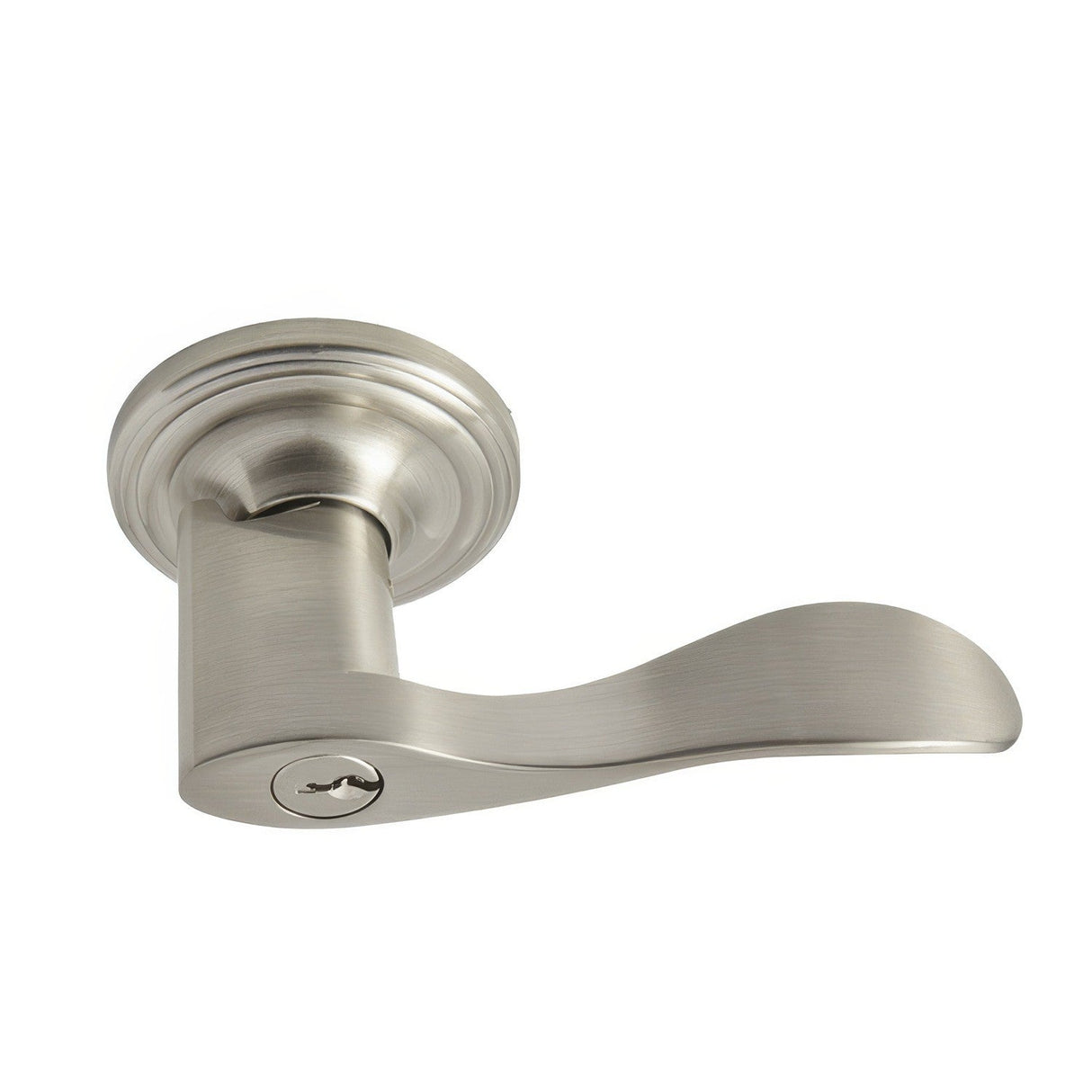 Better Home Products 64515SN Lombard Keyed Entry Door Lever Satin Nickel