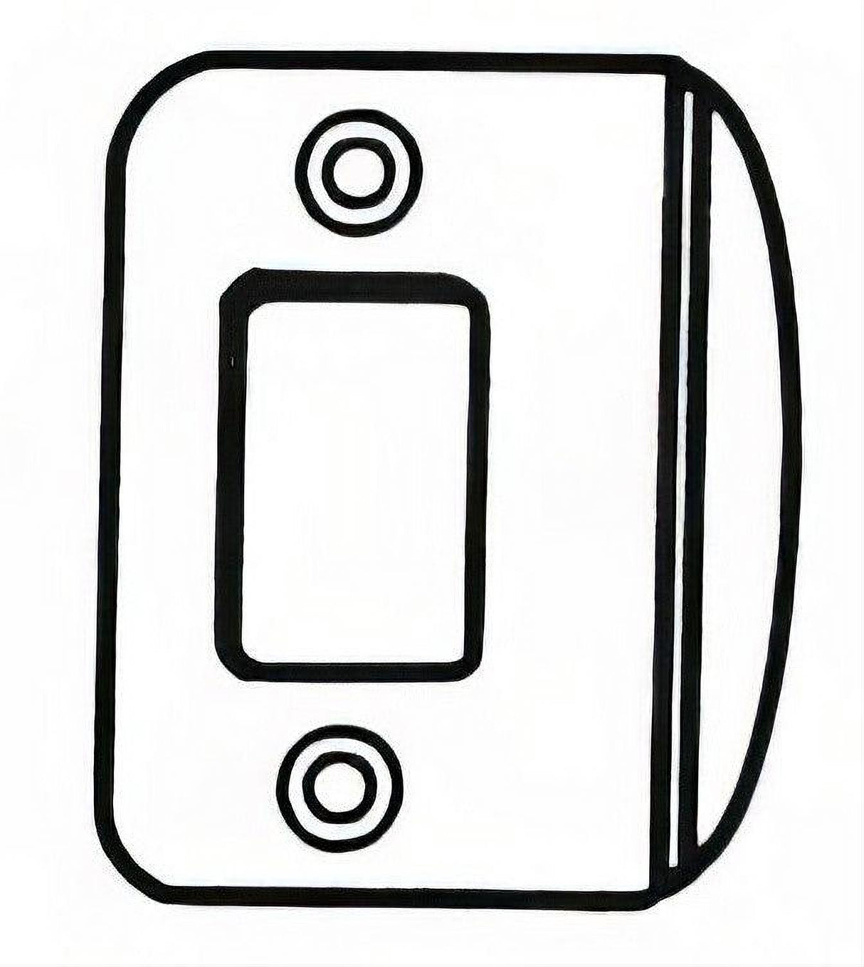 Better Home Products RCFLDBCH RCFLDB 1-3/4" x 2-1/4" Round Corner Full Lip Deadbolt Strike Plate Chrome
