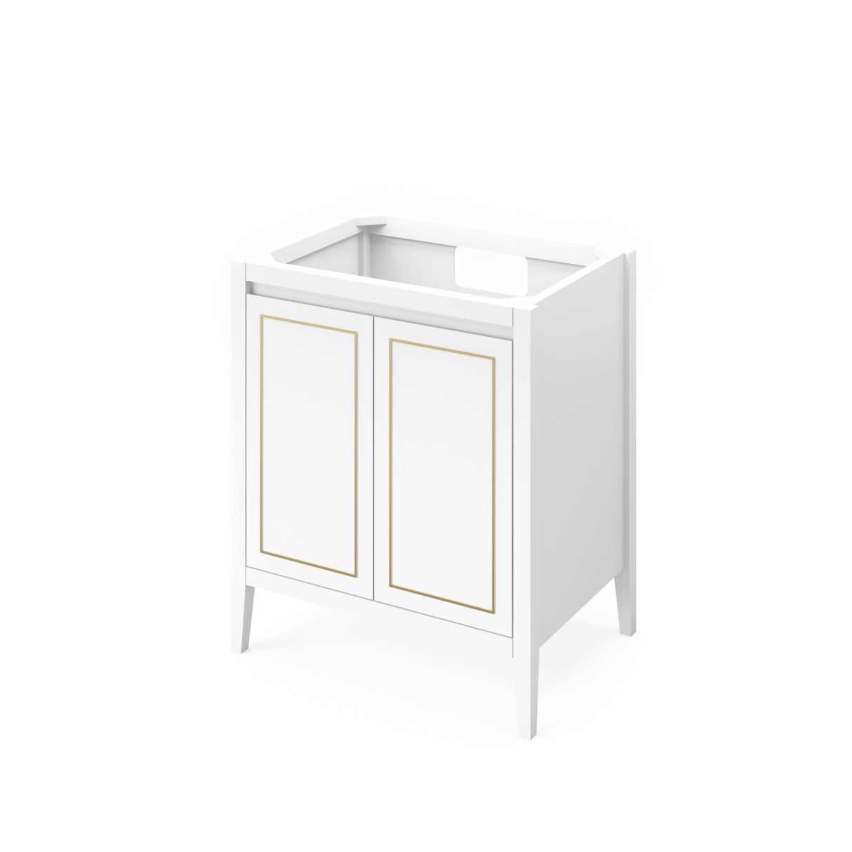 Jeffrey Alexander Percival 31" White Single Sink Bathroom Vanity with White Resin Top - 8 in. Widespread Faucet Top product image 2