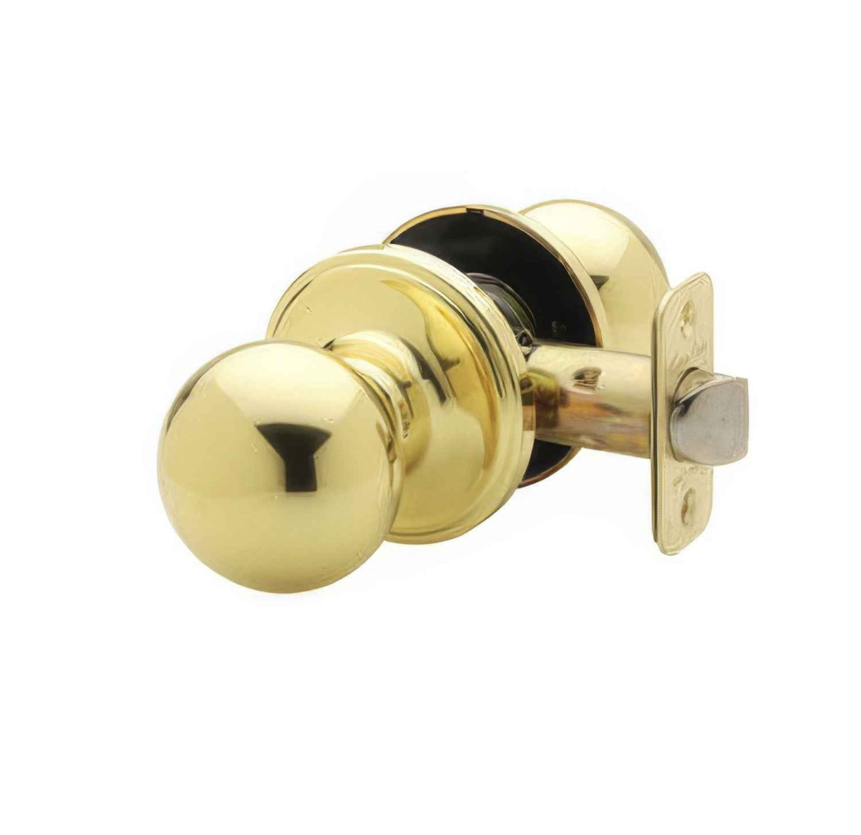 Copper Creek BK2020PB polished brass passage door knob