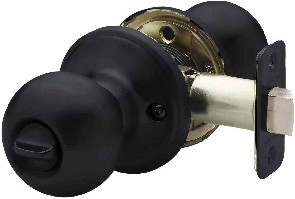 Copper Creek BK2030BC black privacy door knob