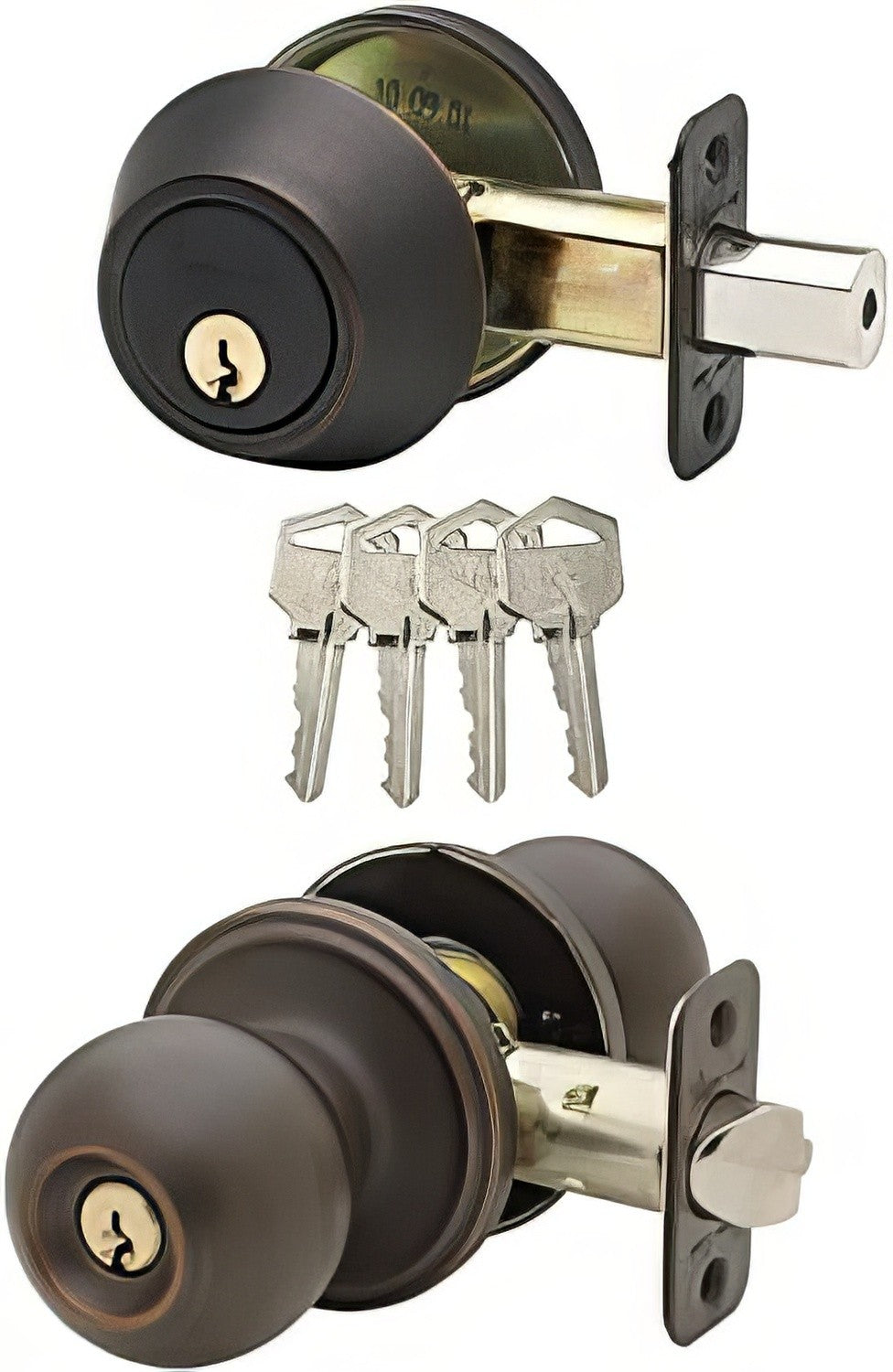 Copper Creek BKDB141TB tuscan bronze keyless electronic deadbolt and door knob