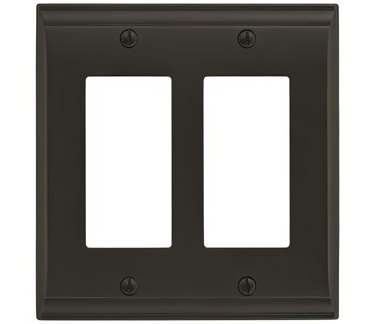 Amerock BP36505BBR Candler Zinc Black Bronze Double Rocker Wall Plate