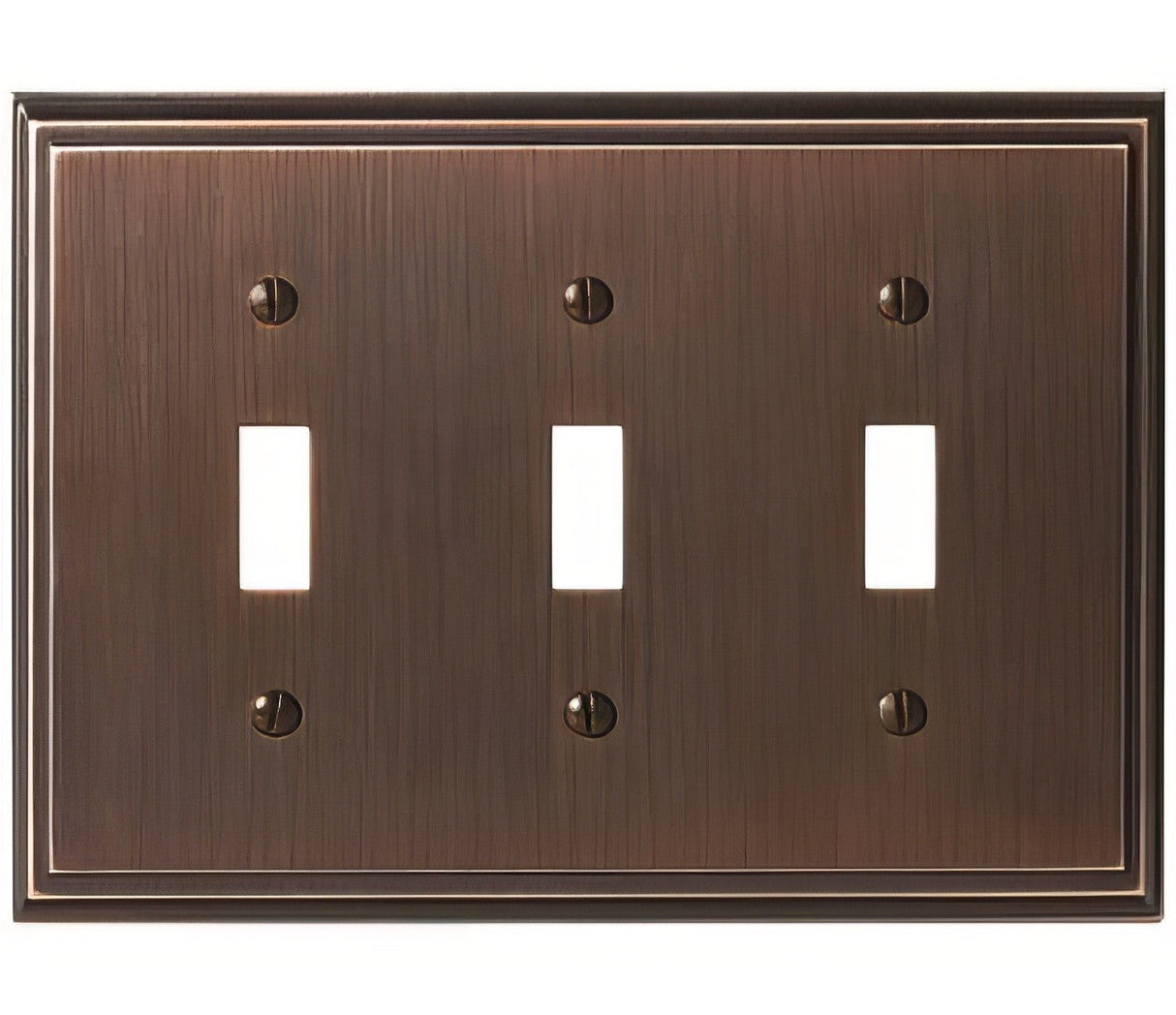 Amerock BP36516ORB Mulholland triple toggle wall plate, additional view