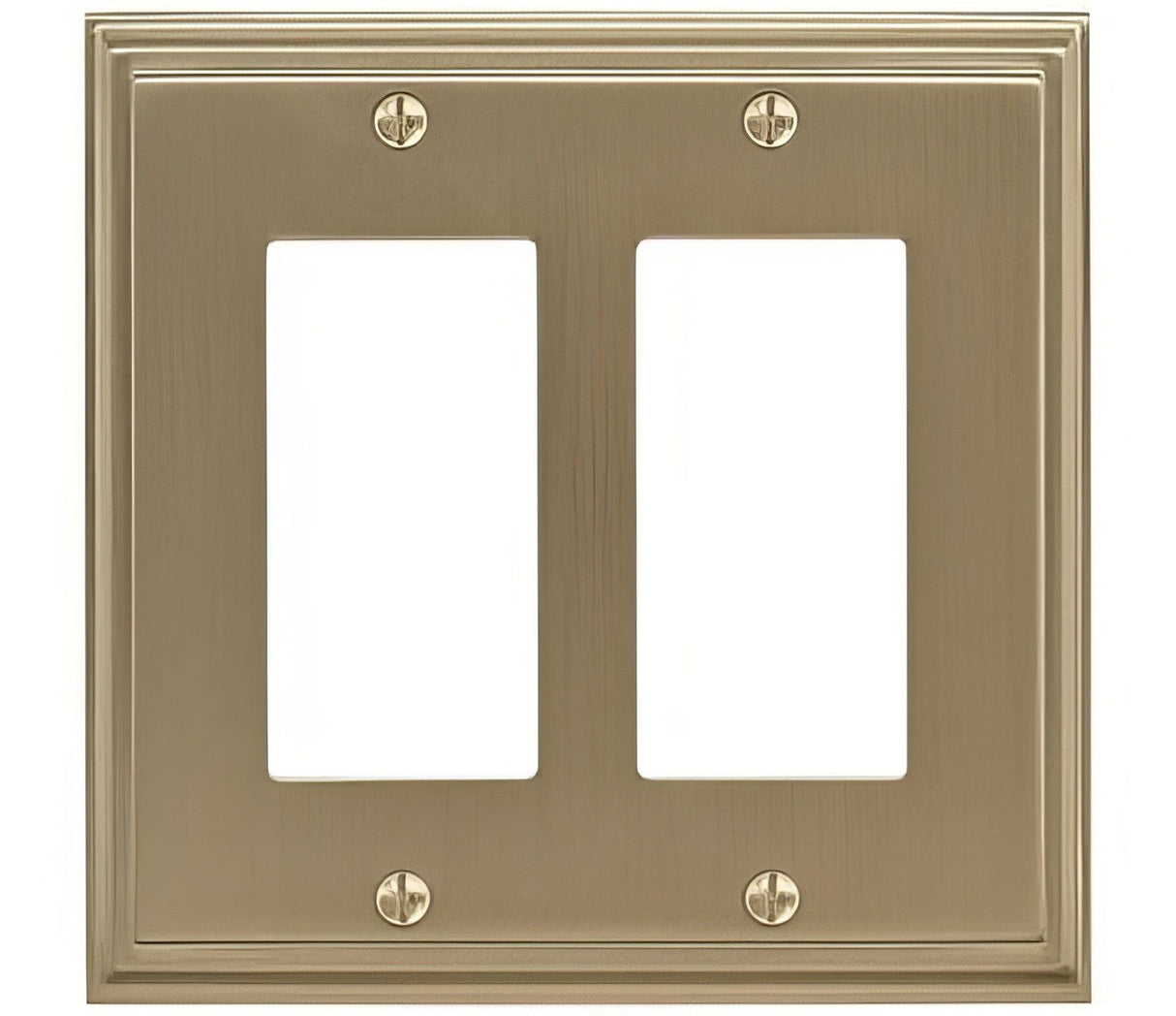 Amerock BP36519BBZ golden champagne double rocker wall plate