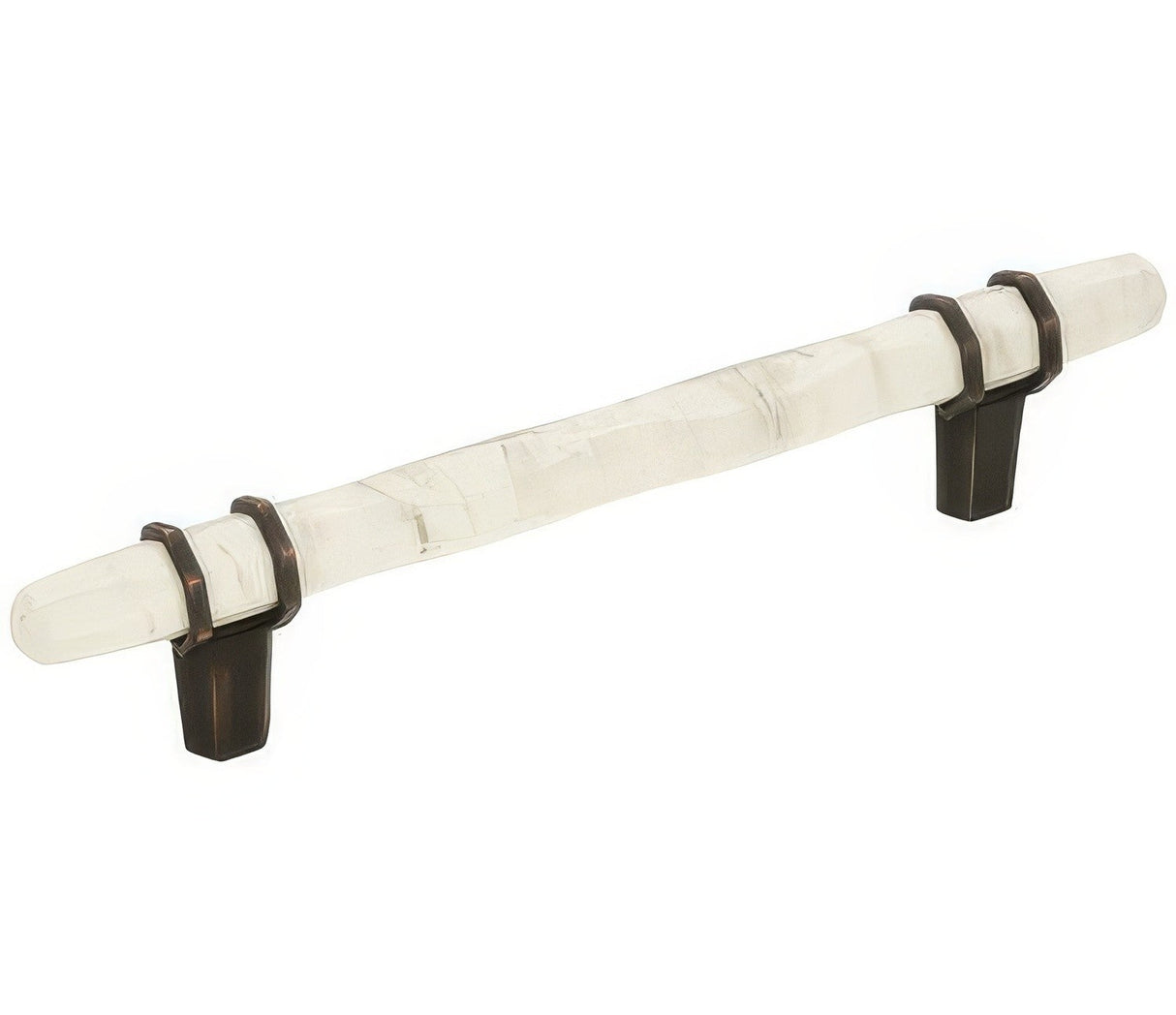 Amerock BP36649MWORB marble white/oil rubbed bronze cabinet pull