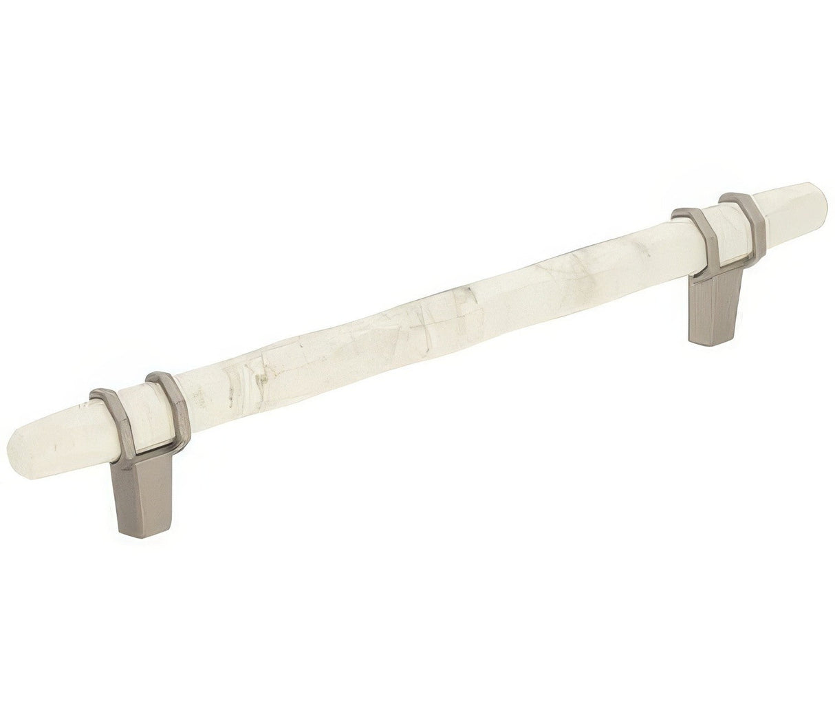 Amerock BP36650MWG10 marble white/satin nickel cabinet pull