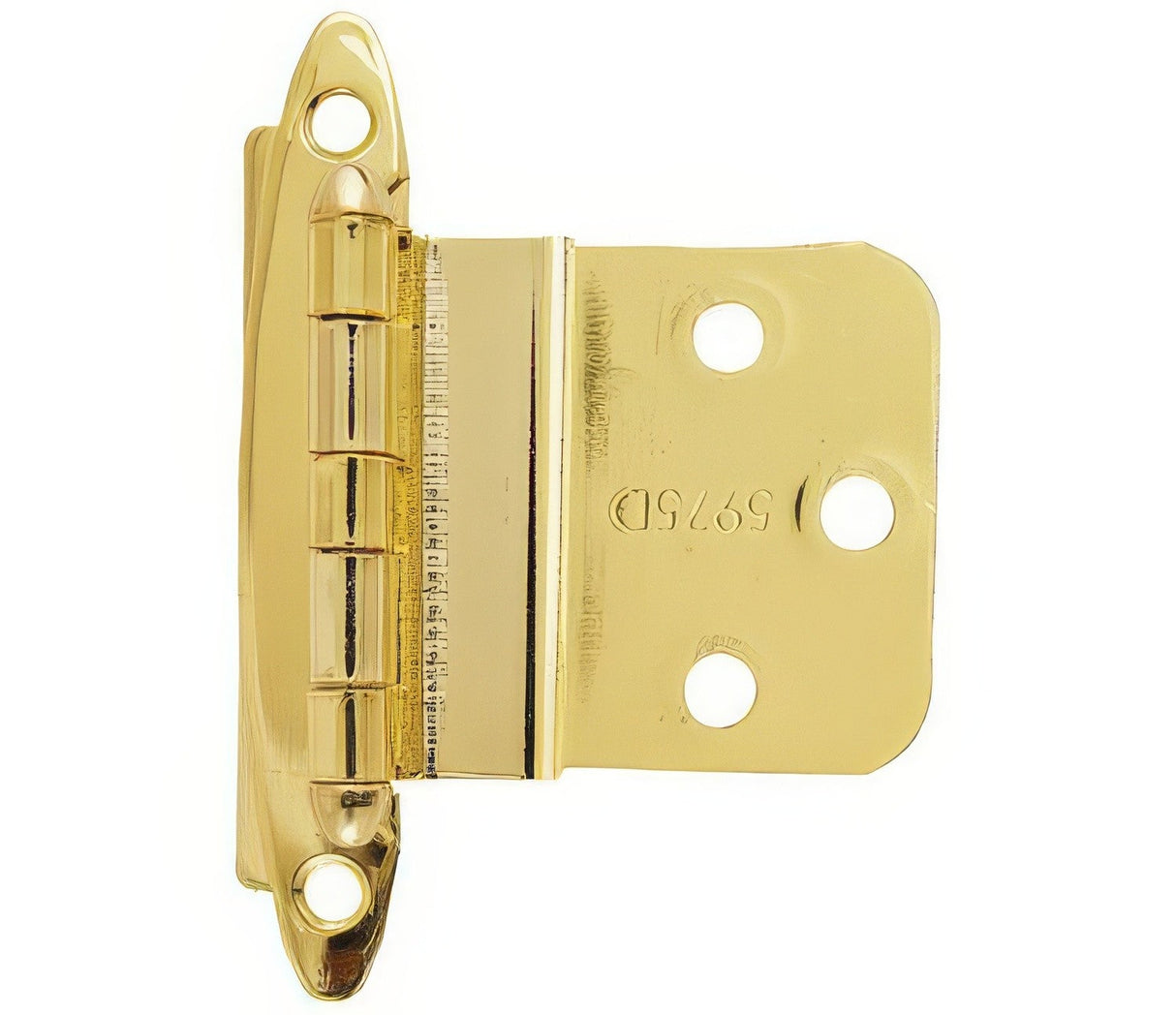 Amerock BPR34173 Functional Hardware cabinet hinge in polished brass, additional view