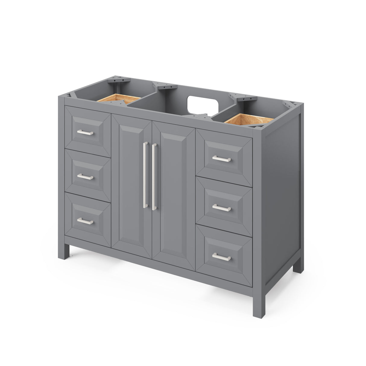 Jeffrey Alexander Cade 48" Grey Single Sink Bathroom Vanity with White Carrara Marble Top - 8 in. Widespread Faucet Top product image 3