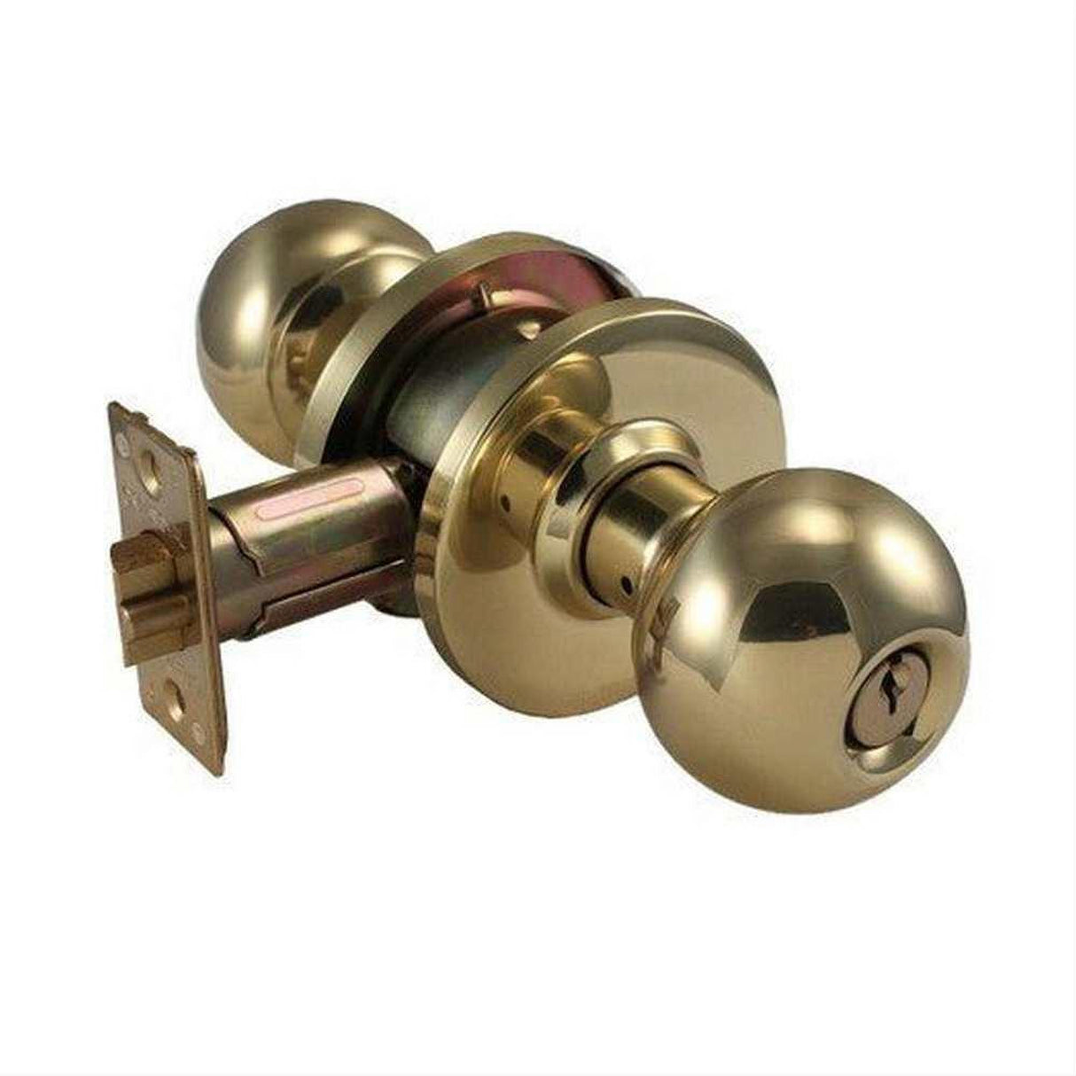 Cal-Royal BA09-3 Grade 2 Institution Door Knob with 2-3/4" Backset Bright Polished Brass