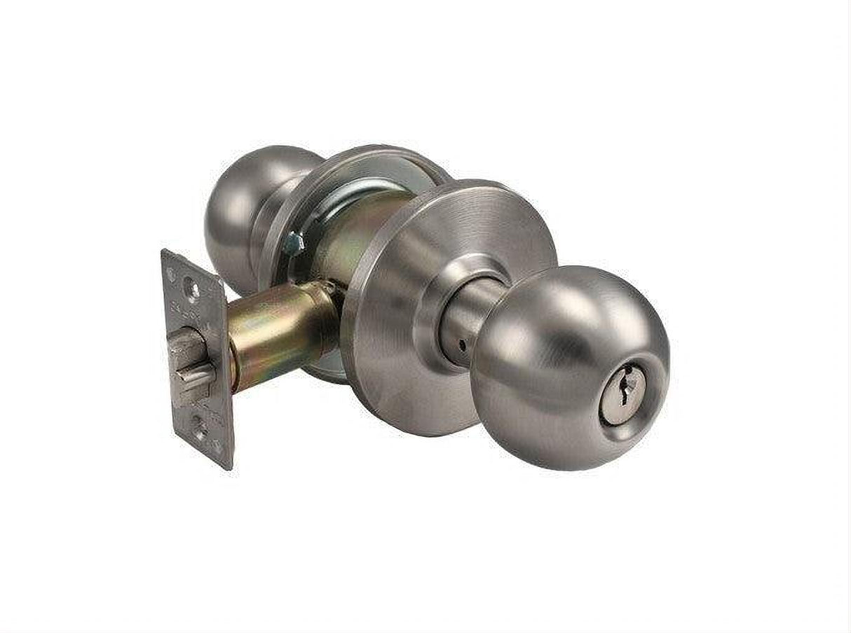 Cal-Royal BA09-32D-2-3/8 Grade 2 Institution Door Knob with 2-3/8" Backset Satin Stainless Steel