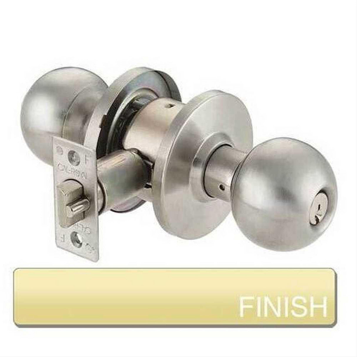 Cal-Royal BA30-3 Grade 2 Passage Door Knob with 2-3/4" Backset Bright Polished Brass