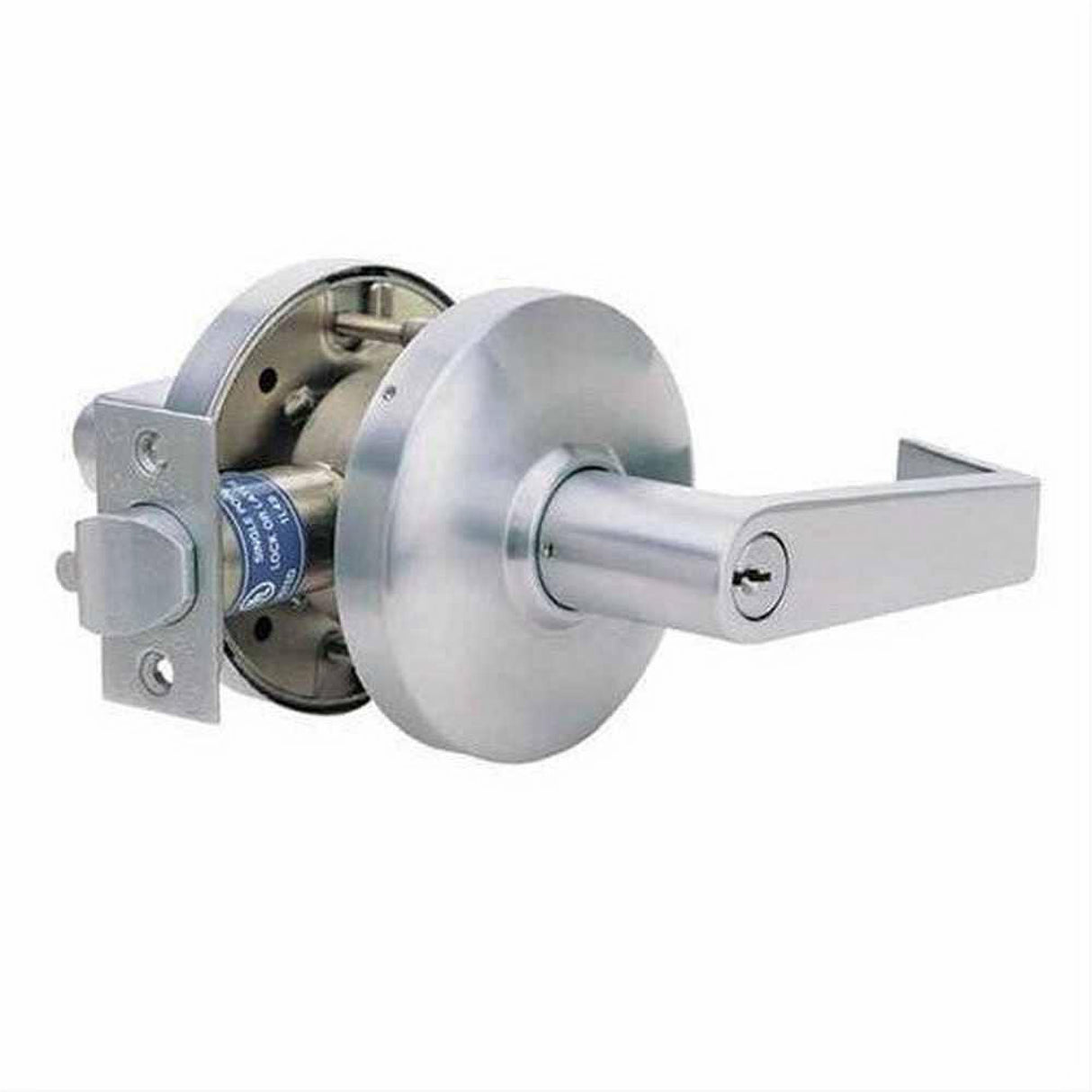 Cal-Royal CGN04-26D Grade 1 Clutch Communicating Door Lever Lockset with 2-3/4" Backset Satin Chrome
