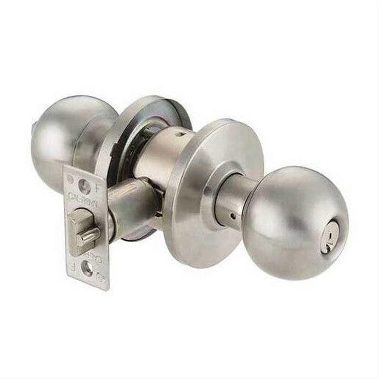 Cal-Royal ICBA05-32D Grade 2 Storeroom SFIC Door Knob with 2-3/4" Backset Less Core Satin Stainless Steel