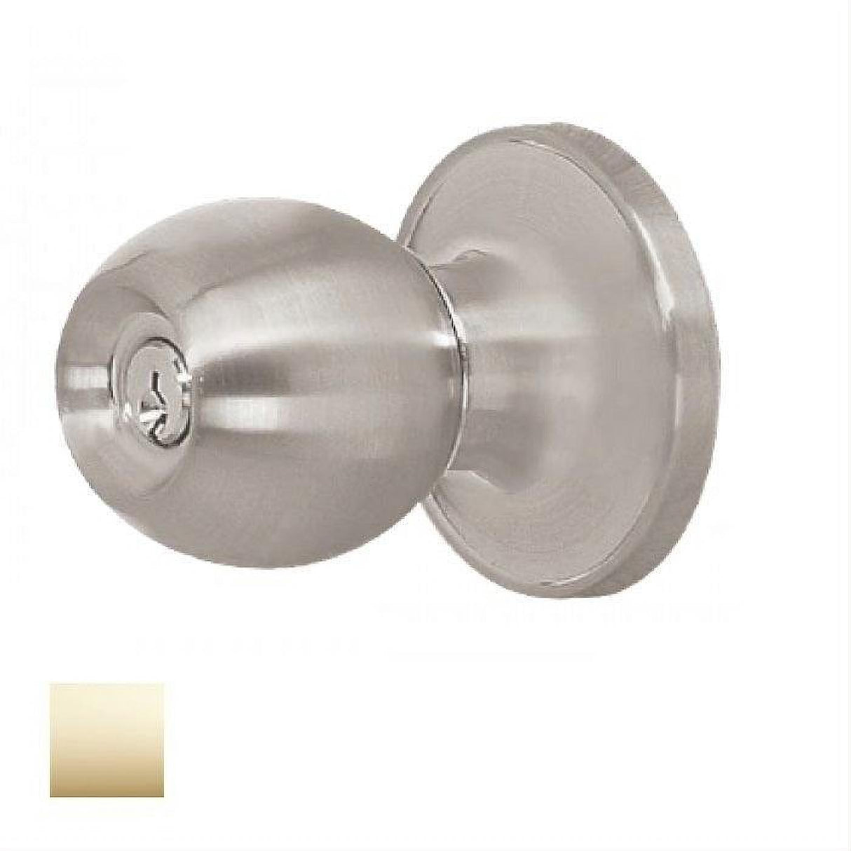 Cal-Royal REN30-3 Passage Door Knob Lockset with Adjustable Backset Bright Polished Brass