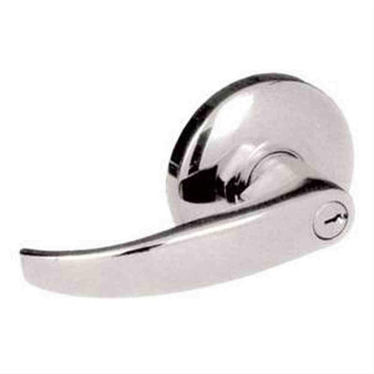 Cal-Royal RL00-26 Grade 2 Keyed Entry Door Lever Lockset with 2-3/4" Backset Bright Polished Chrome