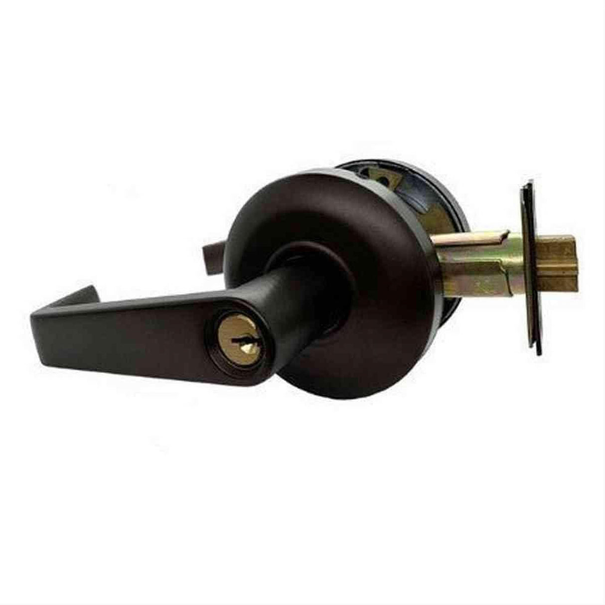 Cal-Royal SL00-10B-2-3/8-2-3/8 Grade 2 Keyed Entry Door Lever Lockset with 2-3/8" Backset Oil Rubbed Dark Bronze