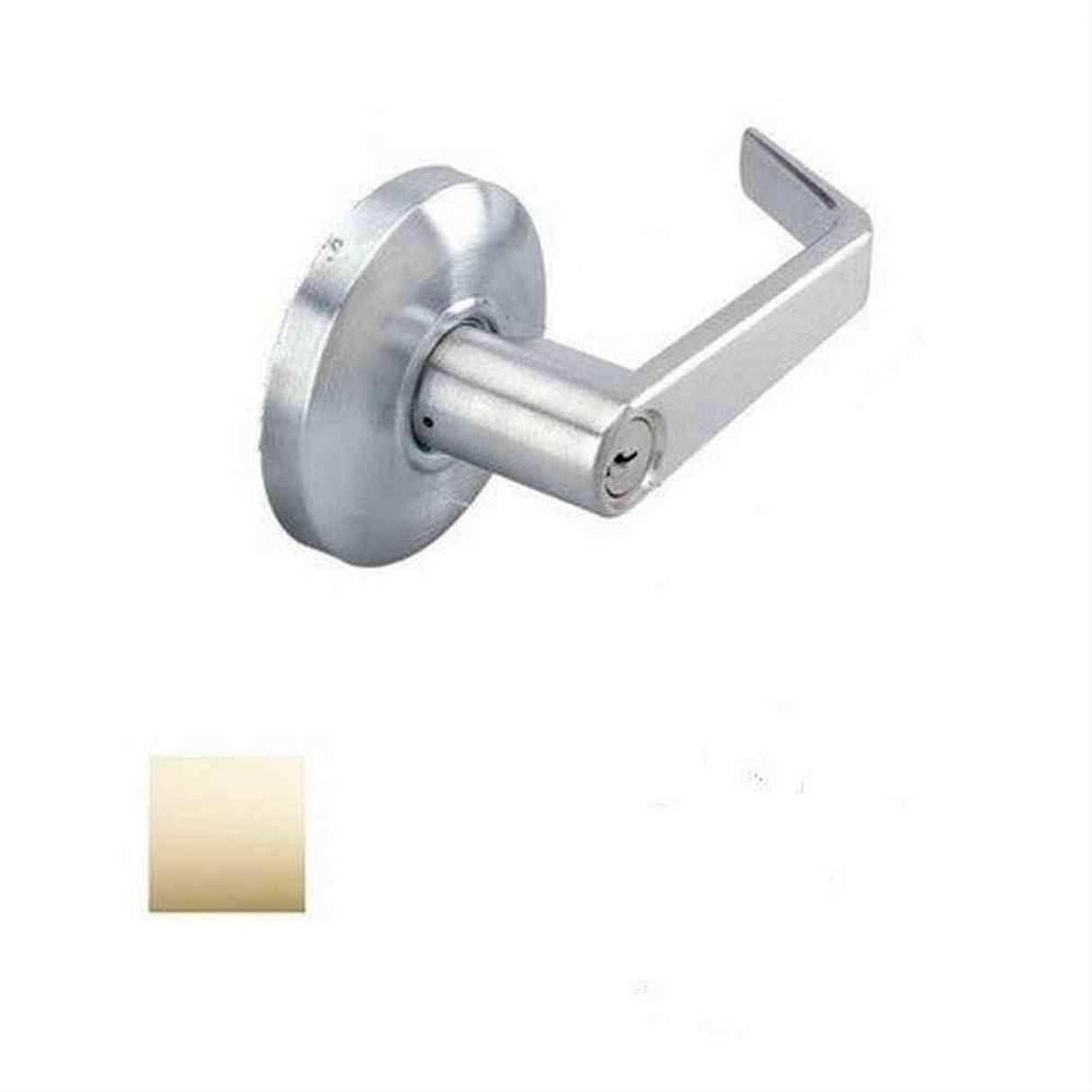 Cal-Royal SL05-3-2-3/8-2-3/8 Grade 2 Keyed Storeroom Door Lever Lockset with 2-3/8" Backset Bright Polished Brass