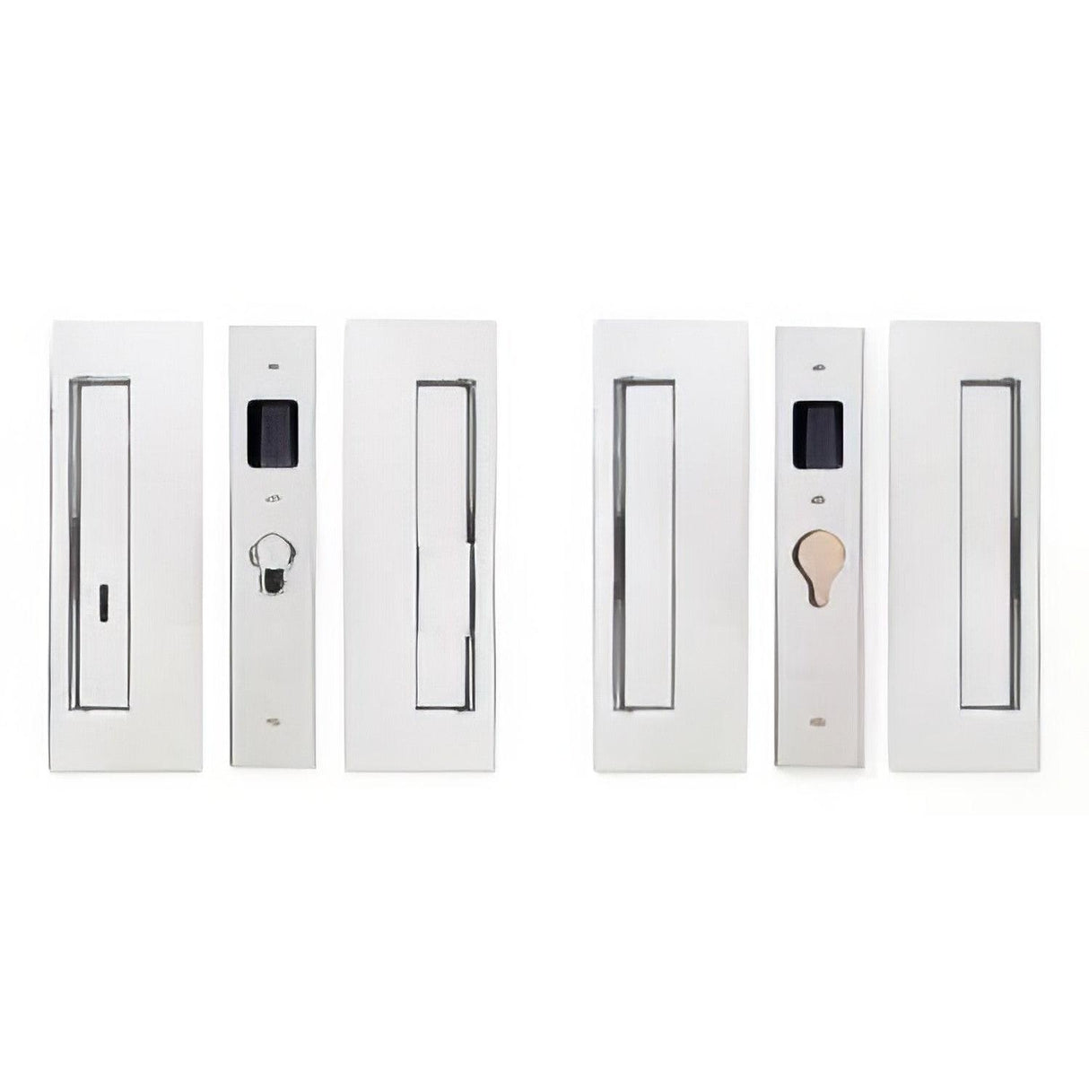 Cavilock CL400D0038 1 3/8" Double Door Emergency/Snib Privacy Lock Set Pocket Door Lock Chrome