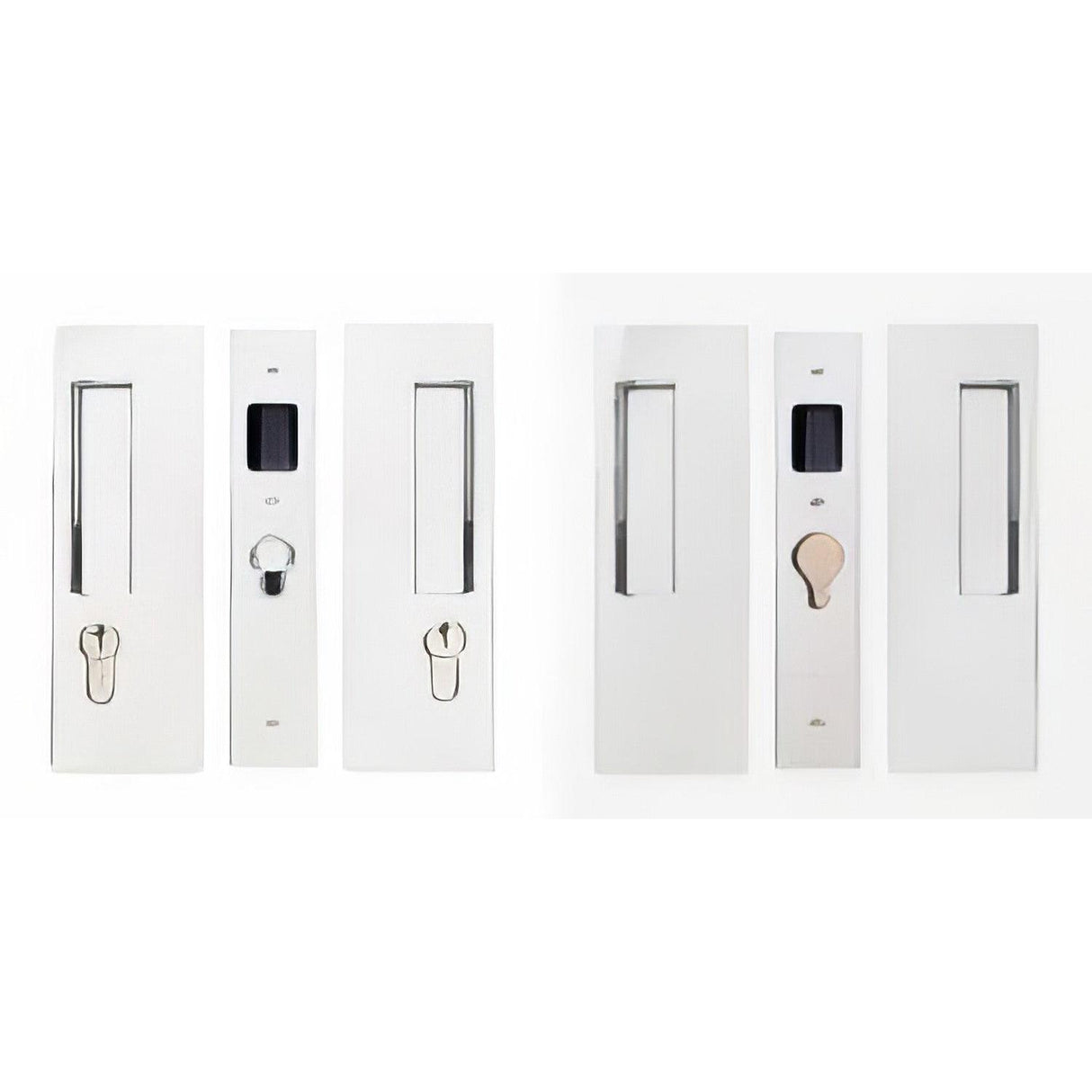 Cavilock CL400D0055 1 3/8" Double Door Key/Key Key Locking Lock Set Pocket Door Lock Chrome