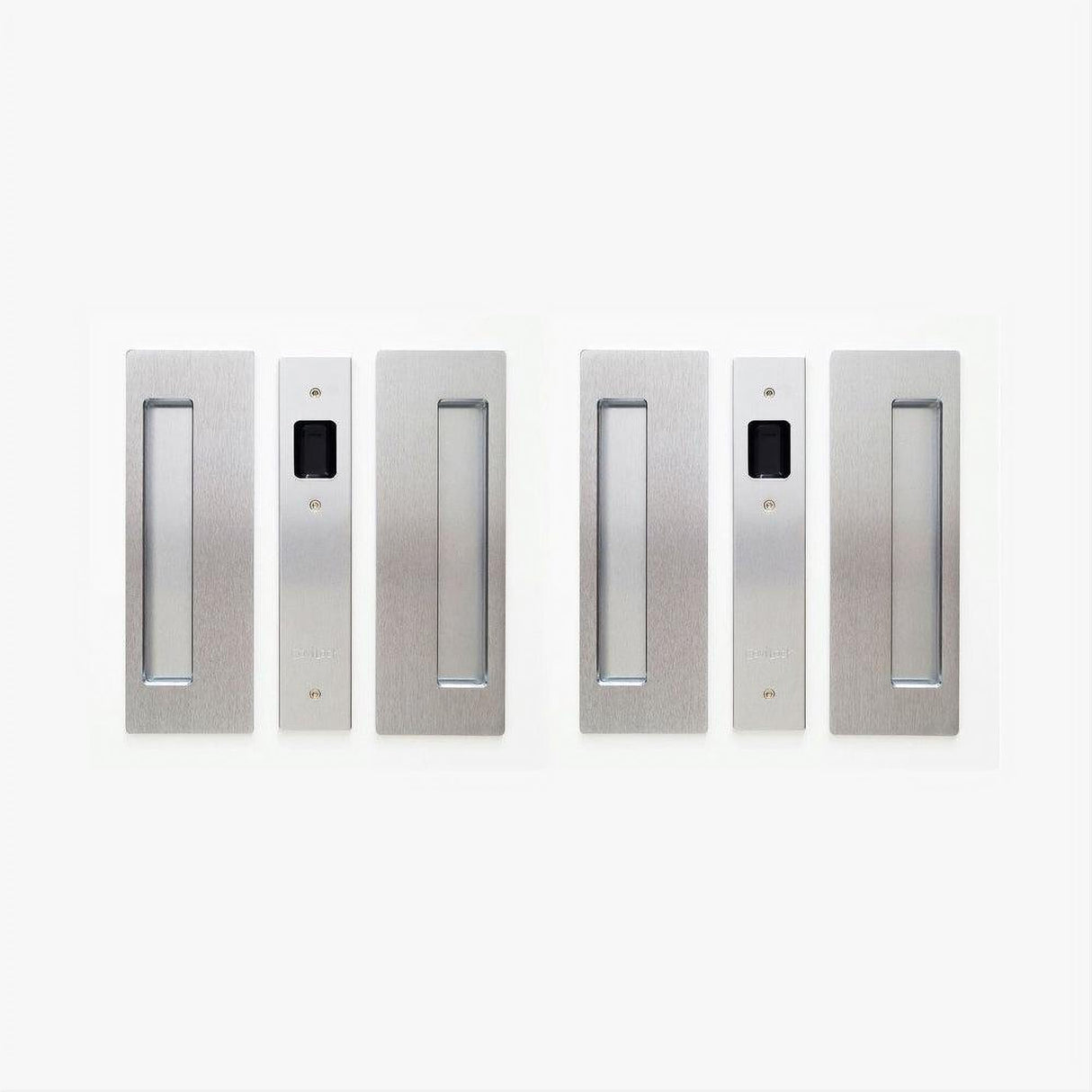 Cavilock CL400D0125 1 3/8" Non Magnetic Non Latching Passage Pocket Door Lock Satin Chrome