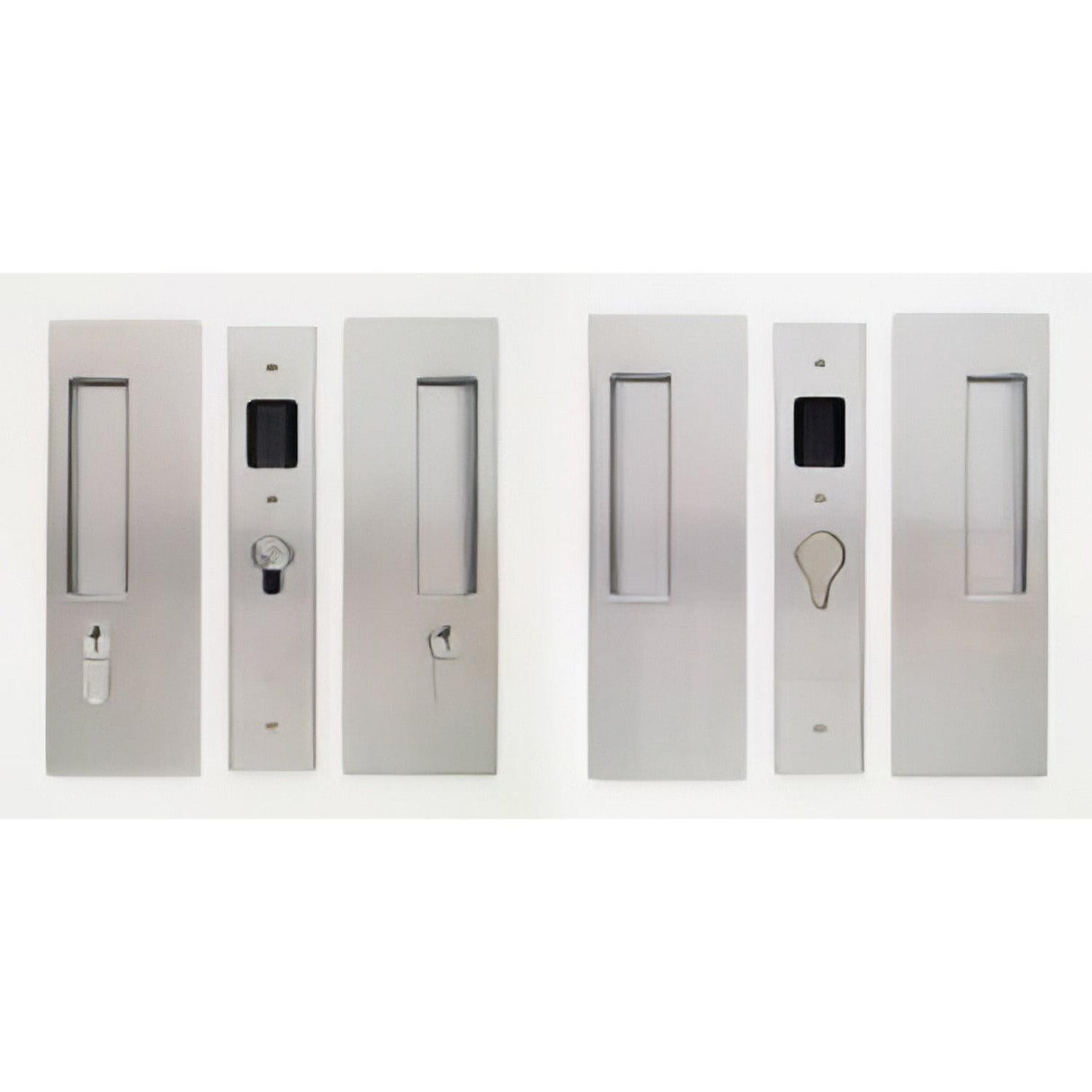 Cavilock CL400D0165 1 3/4" Double Door Key/Key Key Locking Lock Set Pocket Door Lock Satin Chrome